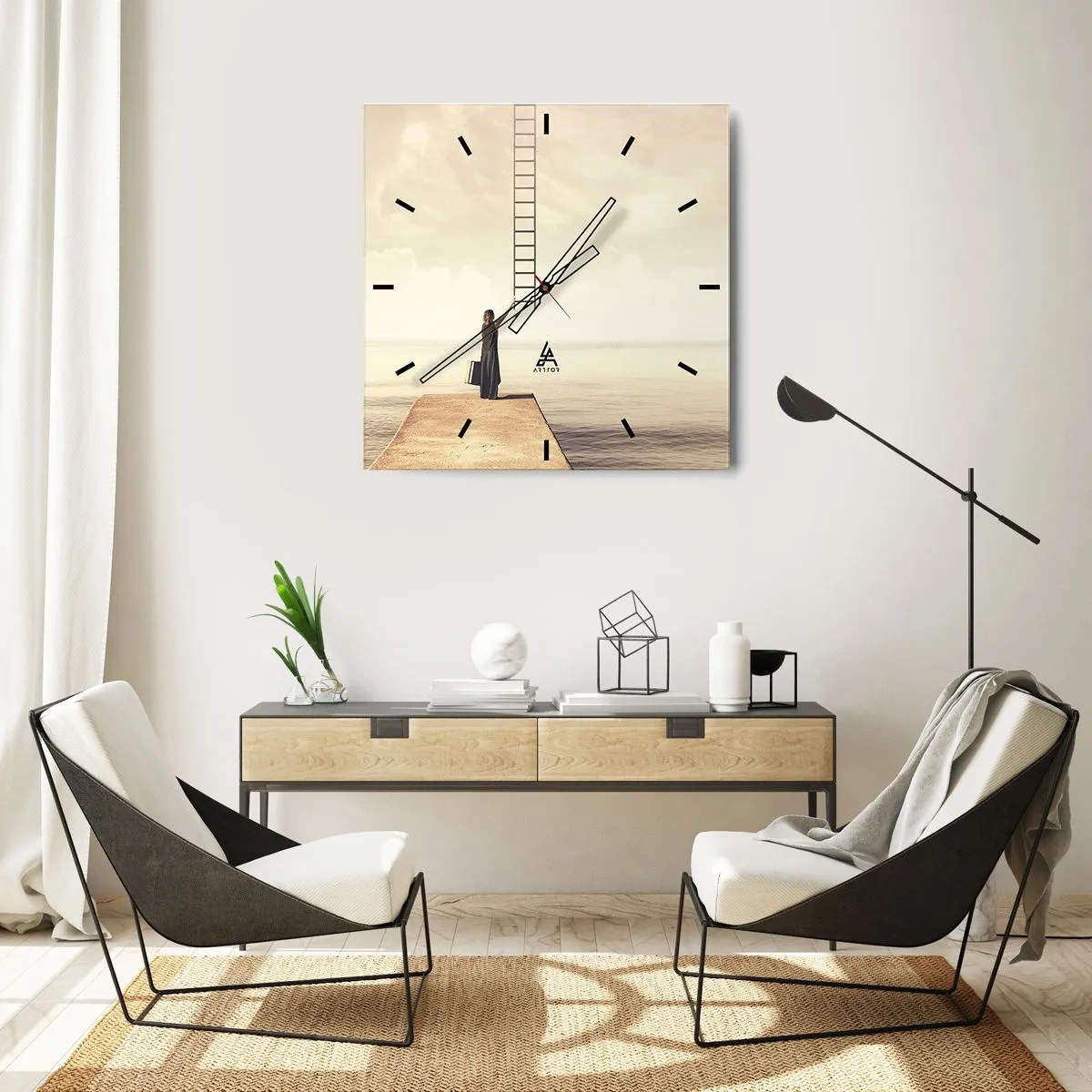 Vægur, Uret - En magisk rejse - 40x40 cm