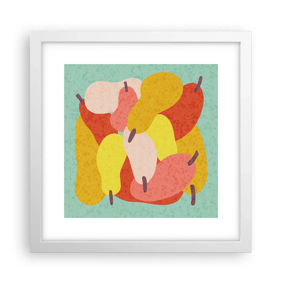 Plakat i hvid ramme - Smag på sommersolen - 30x30 cm