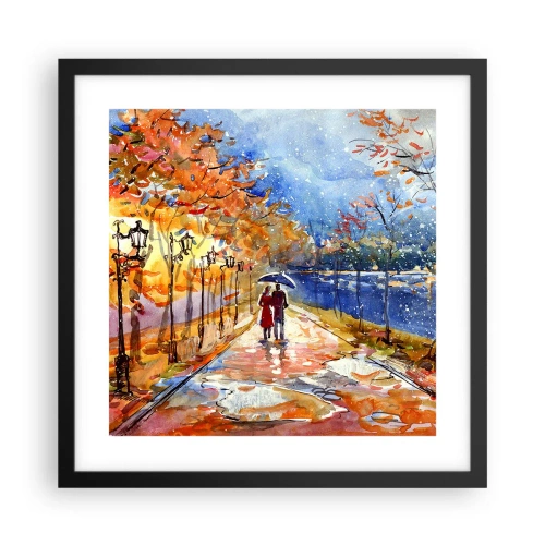 Plakat i sort ramme - Sammen indtil tidsfristen - 40x40 cm