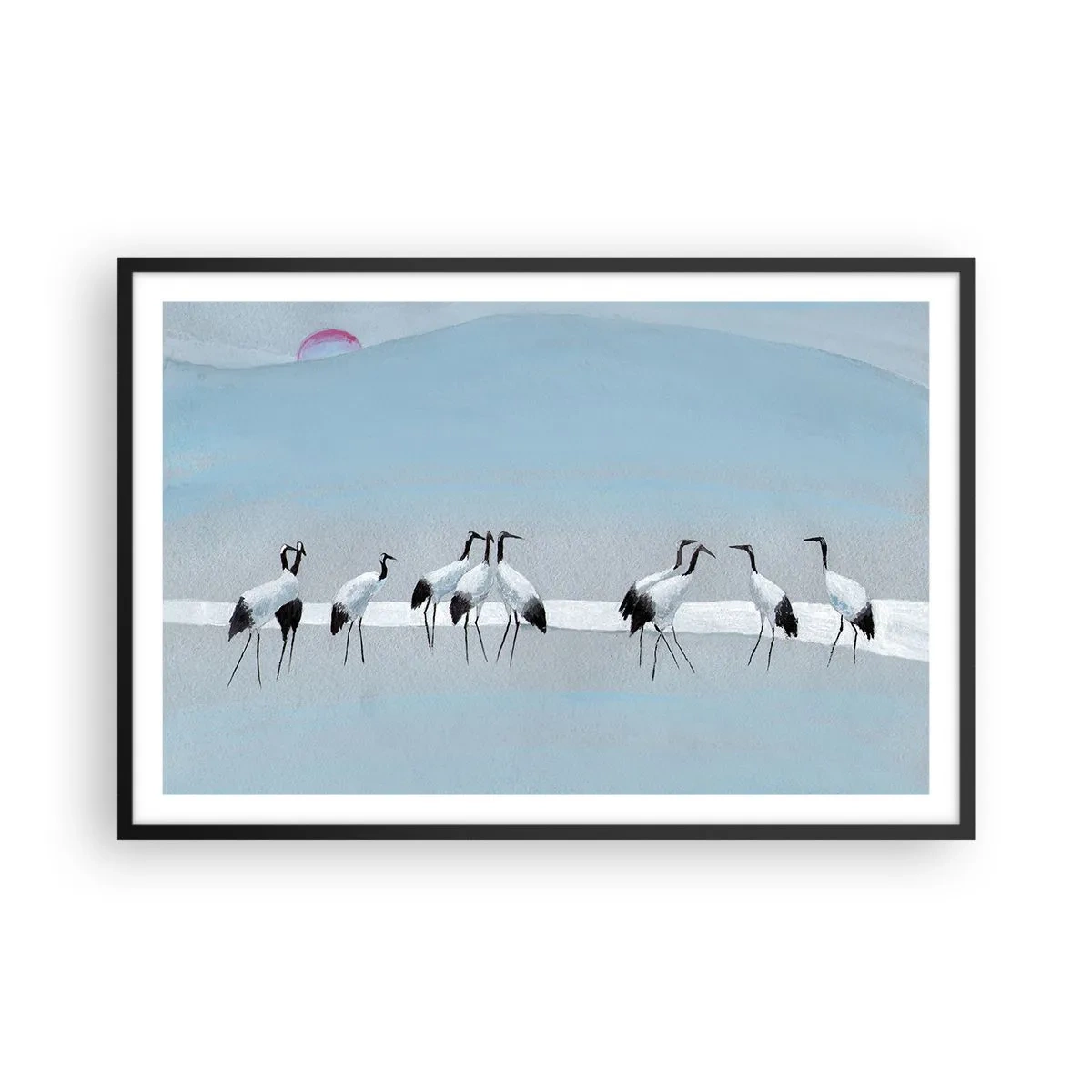 Plakat i sort ramme - Efter en varm dag - 91x61 cm