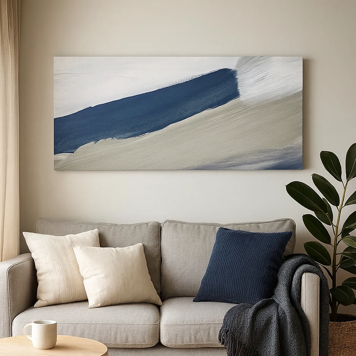 Lærredstryk - Billede på lærred - Møde med det hvide - 30x30 cm