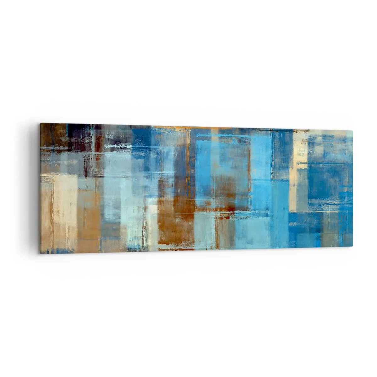 Lærredstryk - Billede på lærred - Gennem det blå slør - 140x50 cm