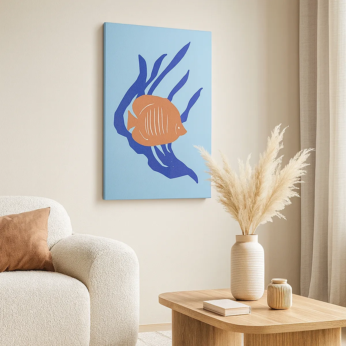 Lærredstryk - Billede på lærred - Koralvandsbeboer - 50x70 cm