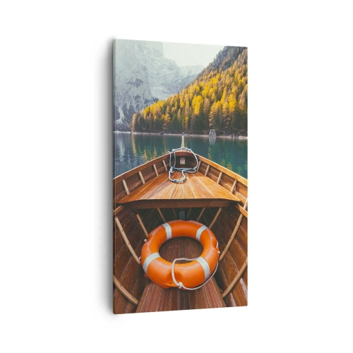 Lærredstryk - Billede på lærred - Bjergtur - 55x100 cm