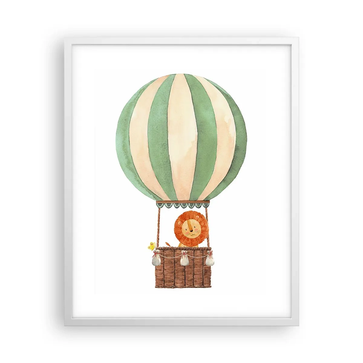 Plakat i hvid ramme - Leons rejser - 40x50 cm