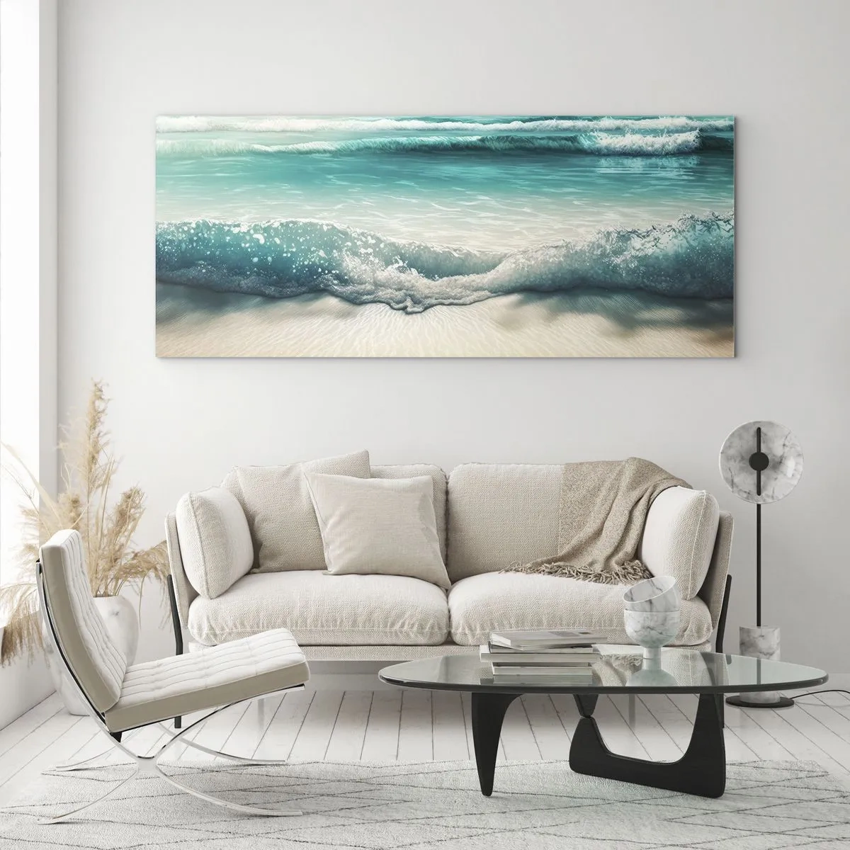 Billede på glas - Havets ro - 100x40 cm