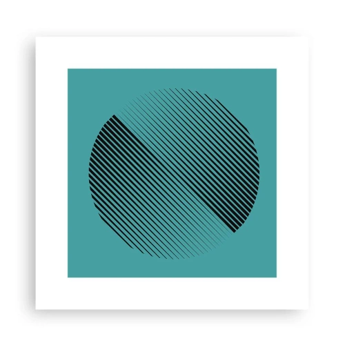 Plakat - Cirklen - en geometrisk variation - 30x30 cm