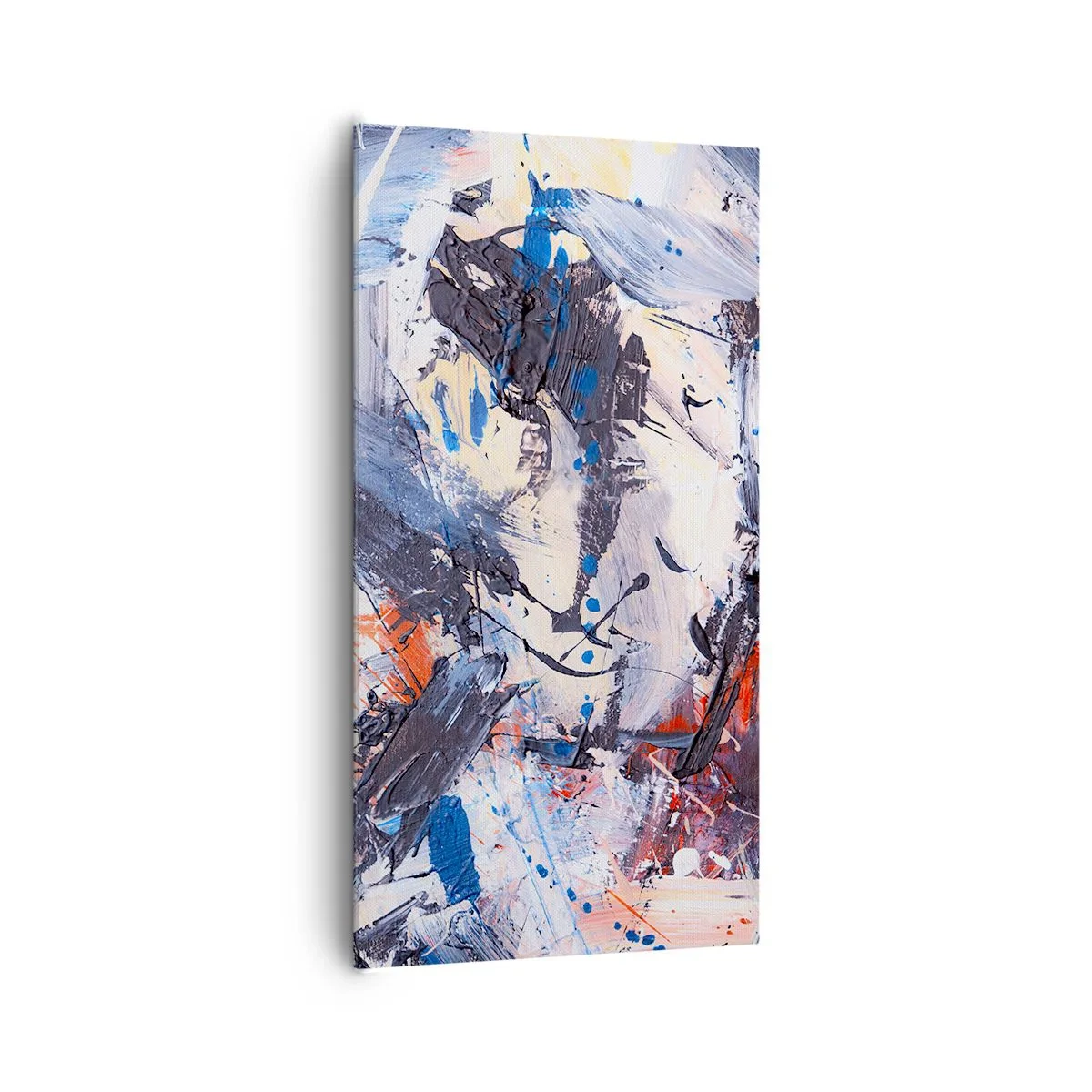 Lærredstryk - Billede på lærred - Abstraktionens vanvittige dans - 65x120 cm