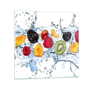 Billede på glas - Hav det sjovt med os - 50x50 cm