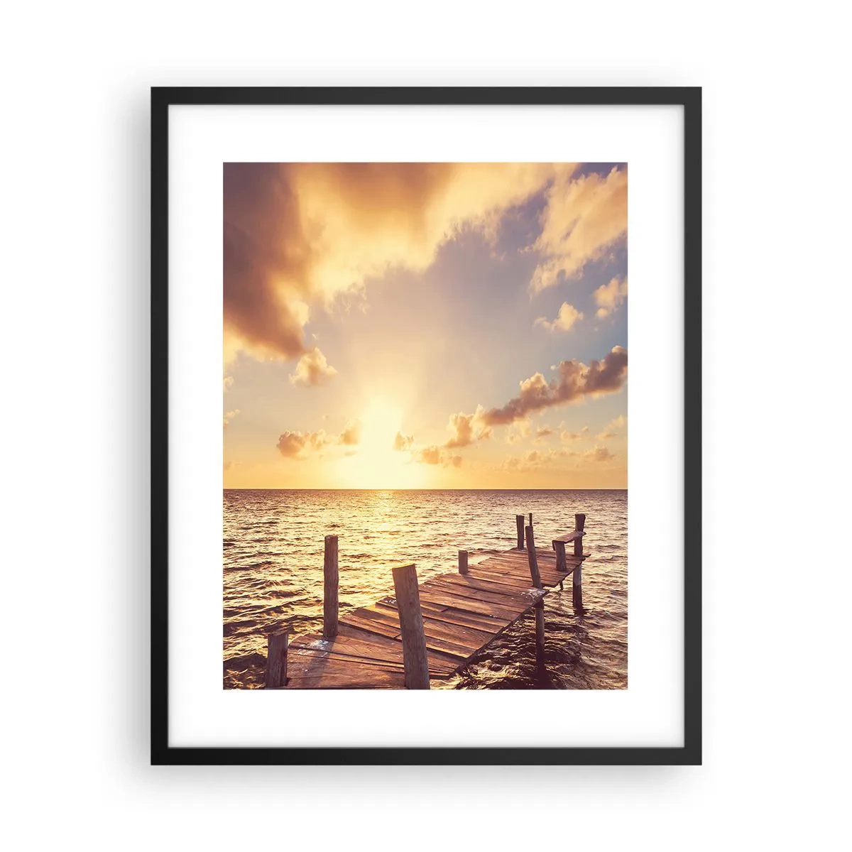 Plakat i sort ramme - Gyldent land af blidhed - 40x50 cm