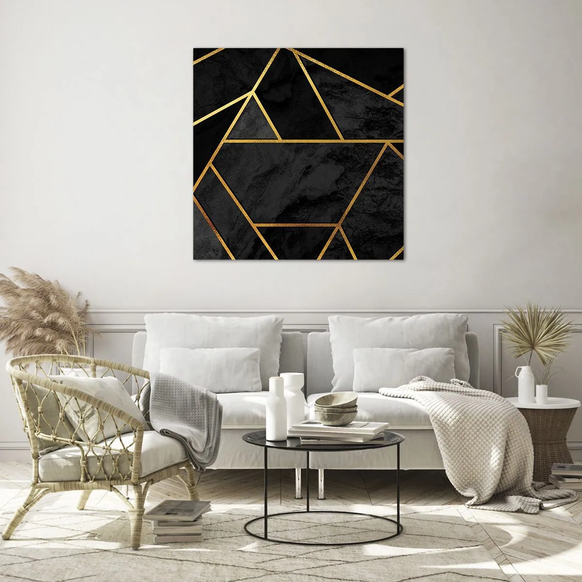 Billede på glas - Mørke og lys - 60x60 cm