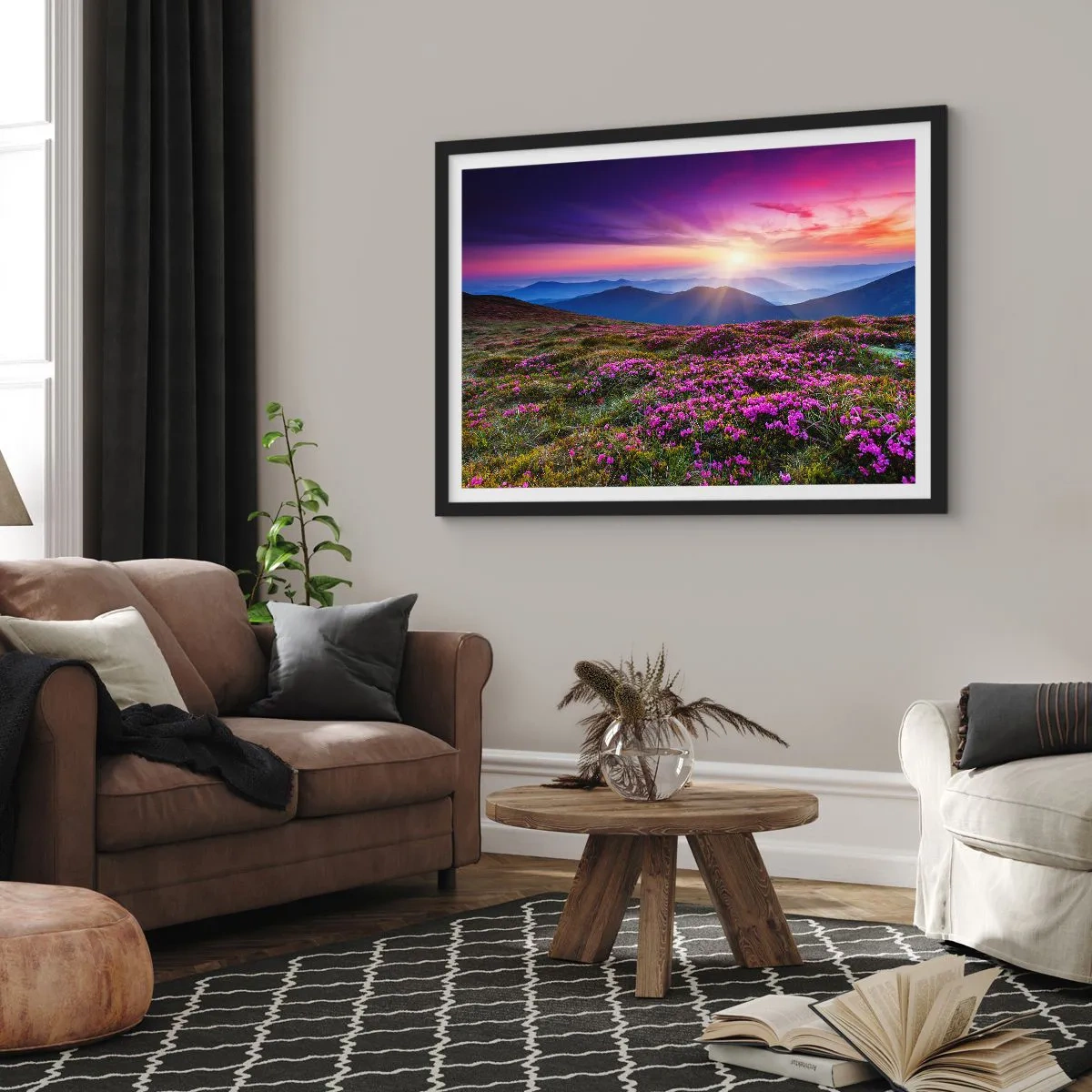 Plakat i sort ramme - Urter duftede friske bundter fra niw - 50x40 cm