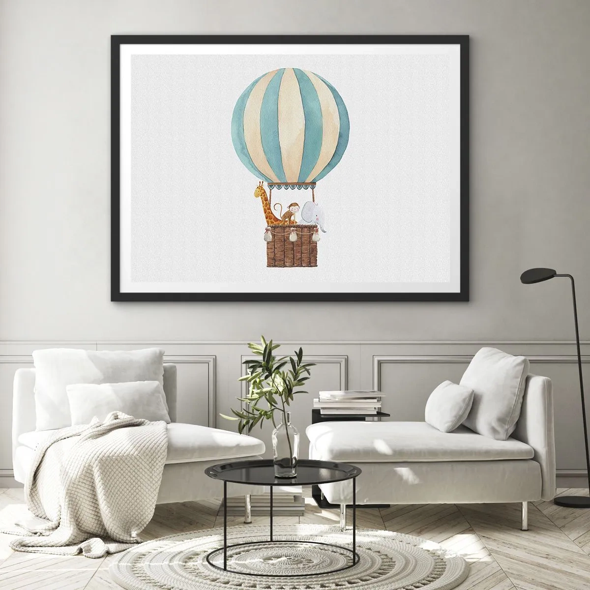 Plakat i sort ramme - Fantastisk tur - 100x70 cm