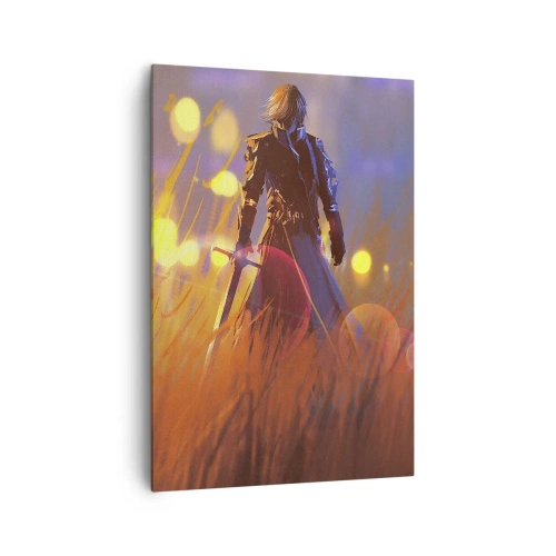 Lærredstryk - Billede på lærred - Herreløs ridder - 70x100 cm