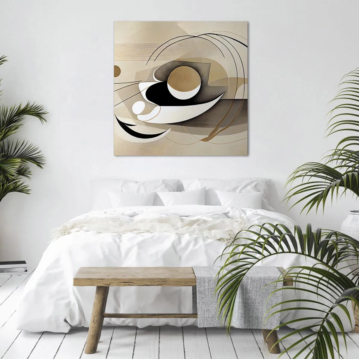 Lærredstryk - Billede på lærred - Komposition: essensen af ting - 70x70 cm