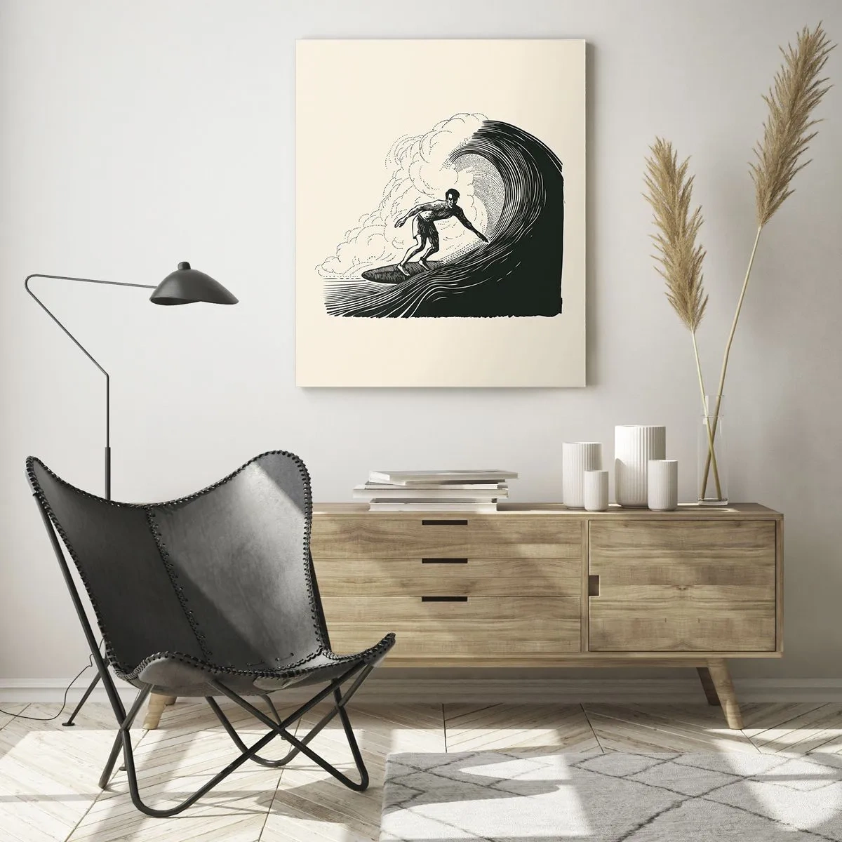 Billede på glas - Bølgens konge - 70x100 cm