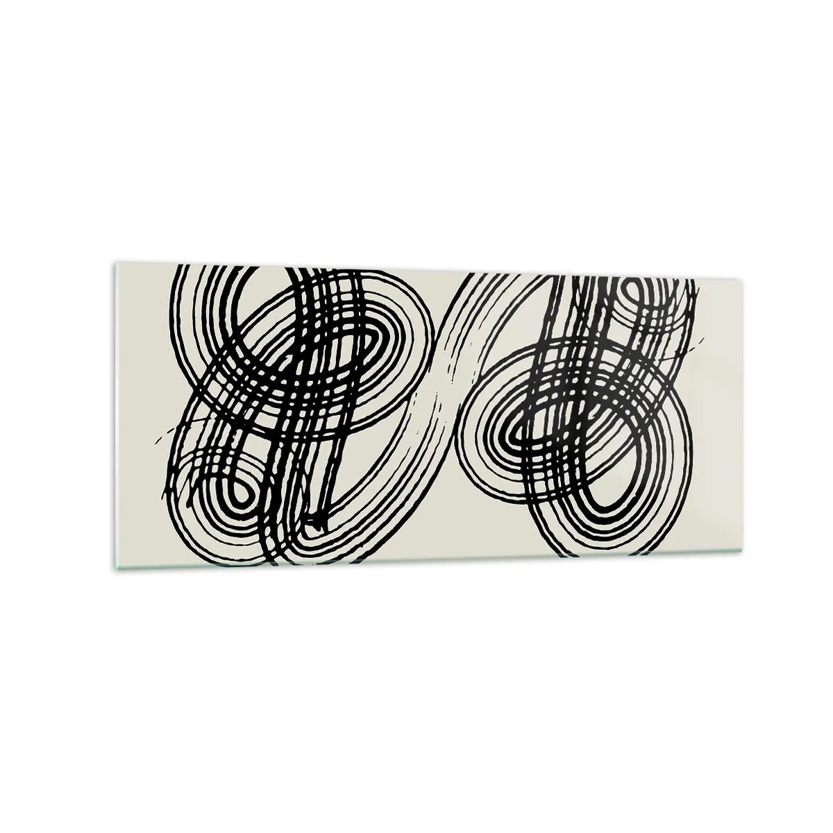 Billede på glas - Det kom ud spontant - 120x50 cm