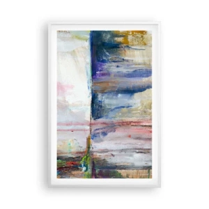 Plakat i hvid ramme - Farverige indtryk og associationer - 61x91 cm