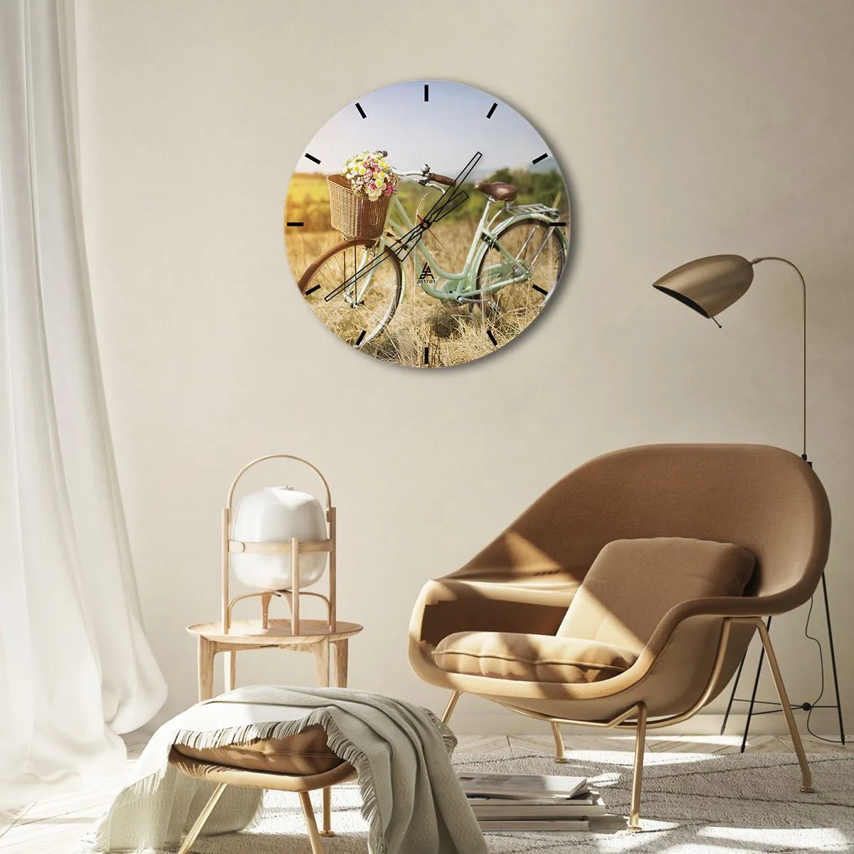 Vægur, Uret - Jeg bliver her et stykke tid - 40x40 cm