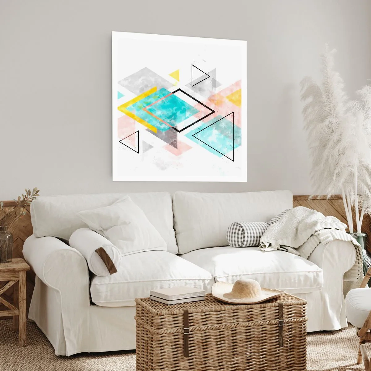 Plakat - Geometrisk leg - 30x30 cm