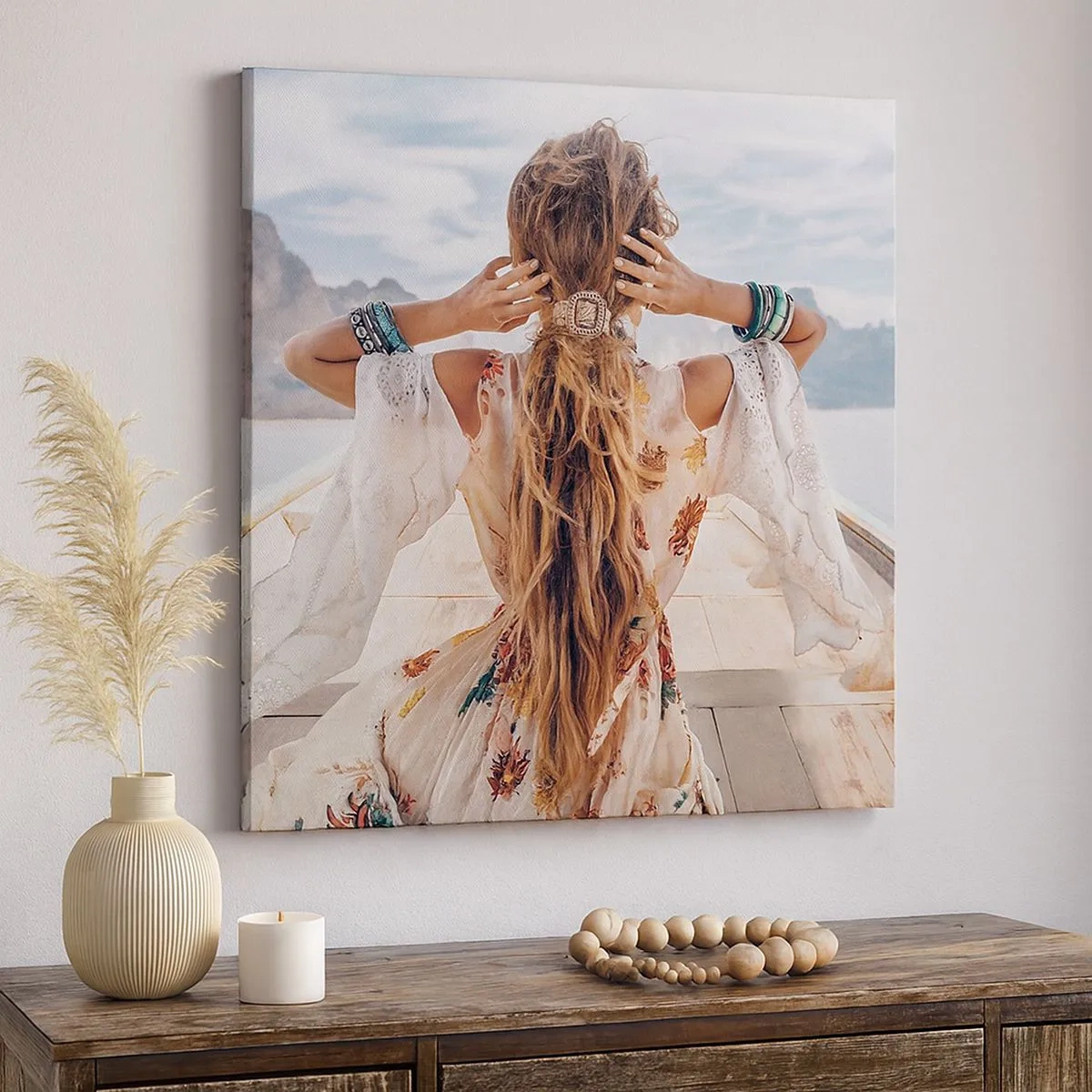 Lærredstryk - Billede på lærred - På vej mod lykken - 30x30 cm