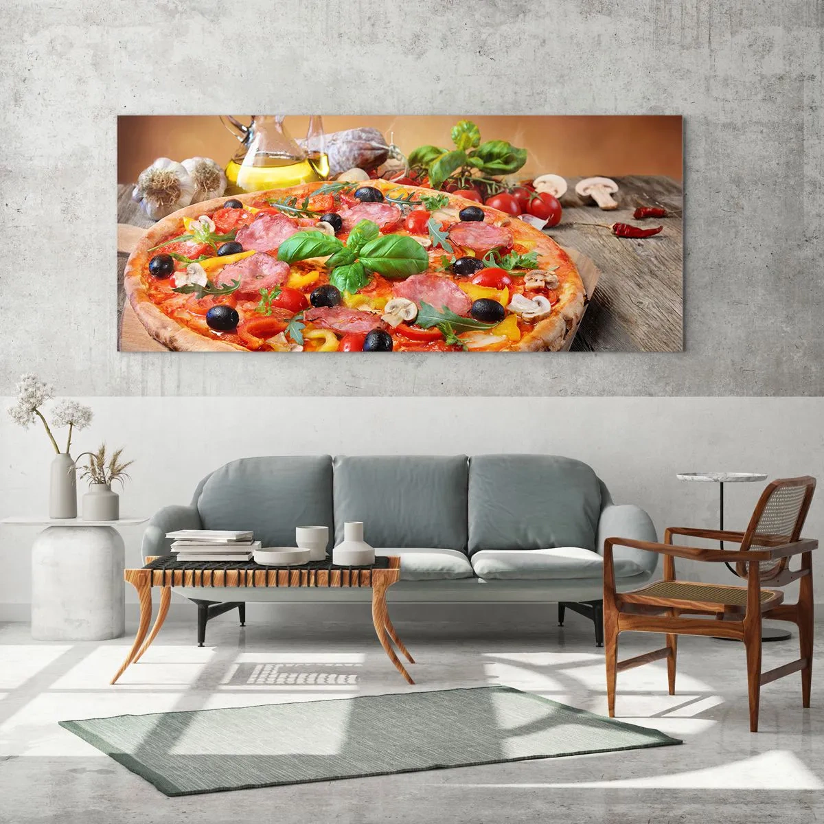 Billede på glas - Med en ægte italiensk smag - 100x40 cm
