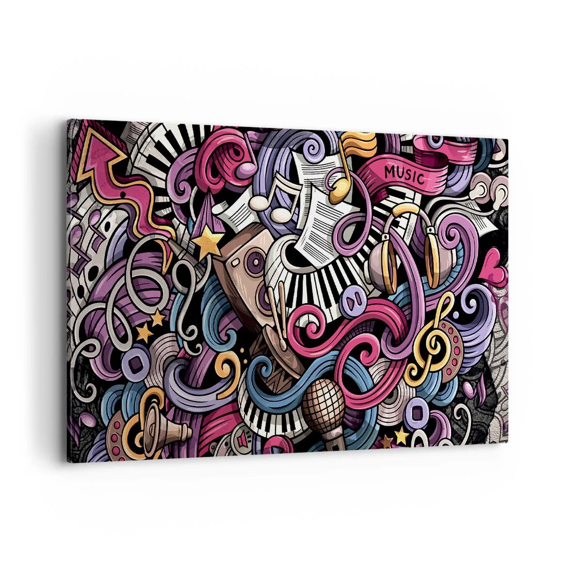 Lærredstryk - Billede på lærred - Kompliceret melodi - 100x70 cm