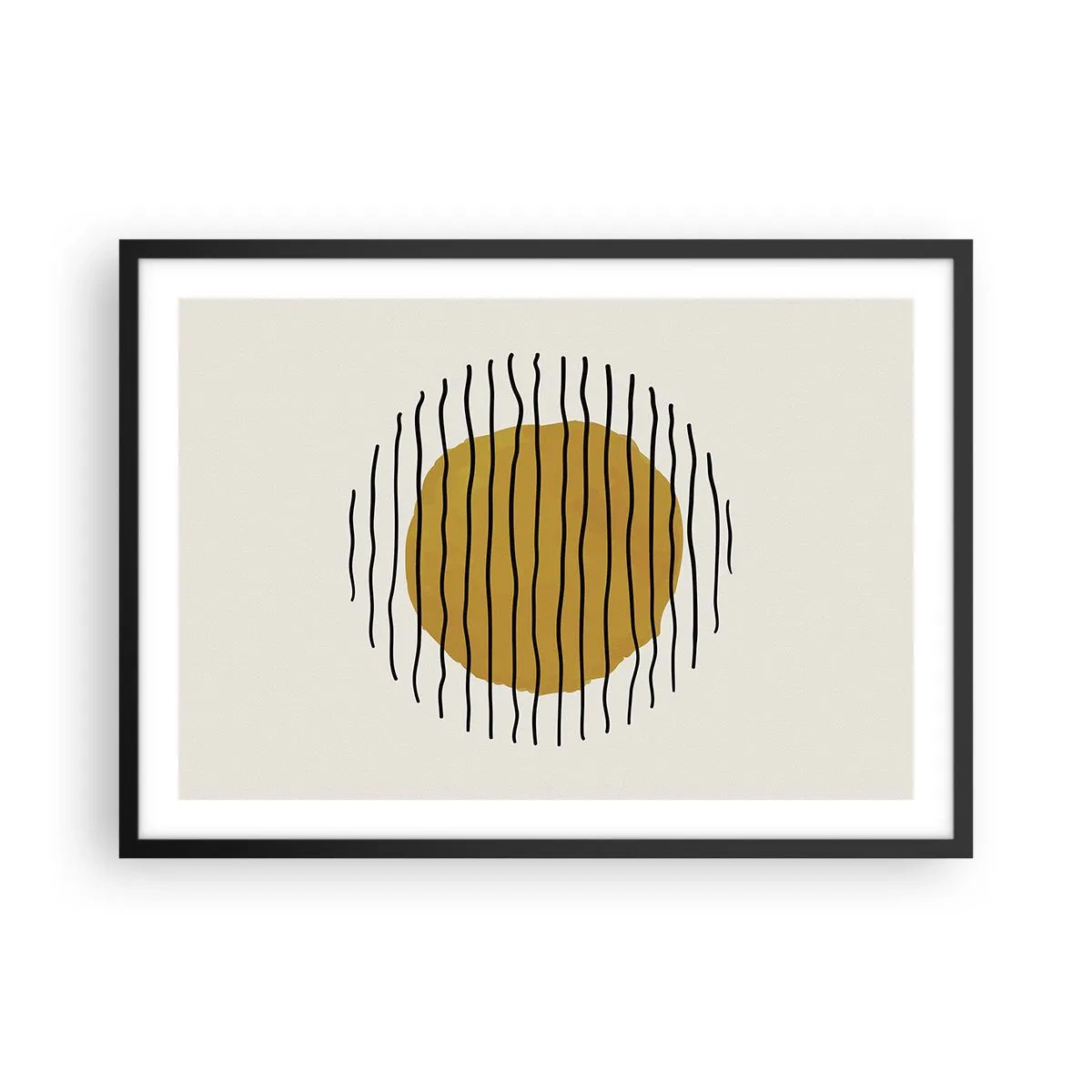 Plakat i sort ramme - Abstraktion, der skælver af varme - 70x50 cm