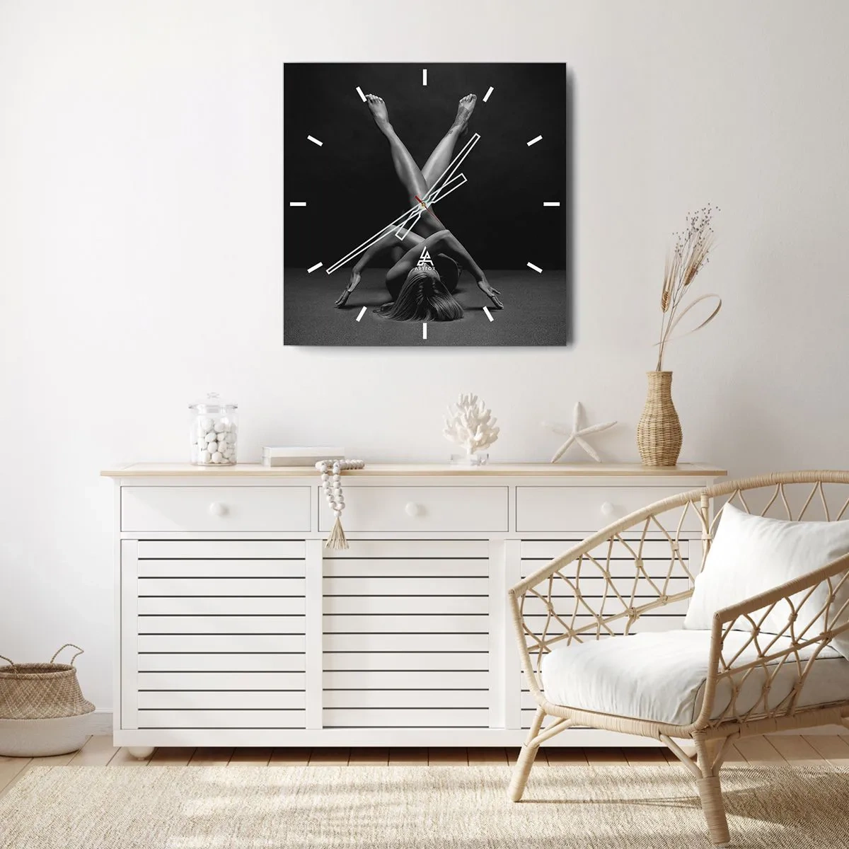 Vægur, Uret - Nøgenhedens geometri - 30x30 cm