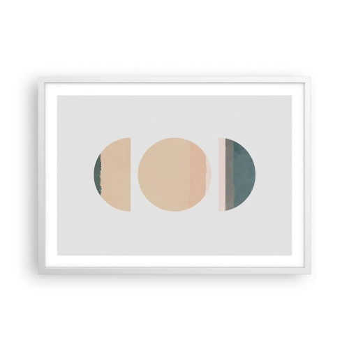 Plakat i hvid ramme - Hjul for hjul - 70x50 cm