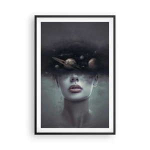 Plakat i sort ramme - Og planeterne er ved at gå amok... - 61x91 cm
