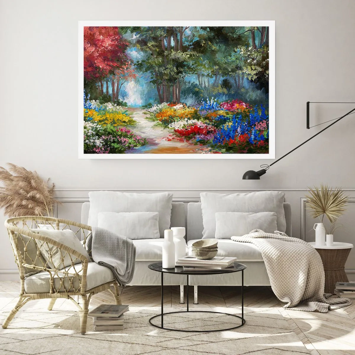 Plakat - Skovhave, blomsterskov - 100x70 cm