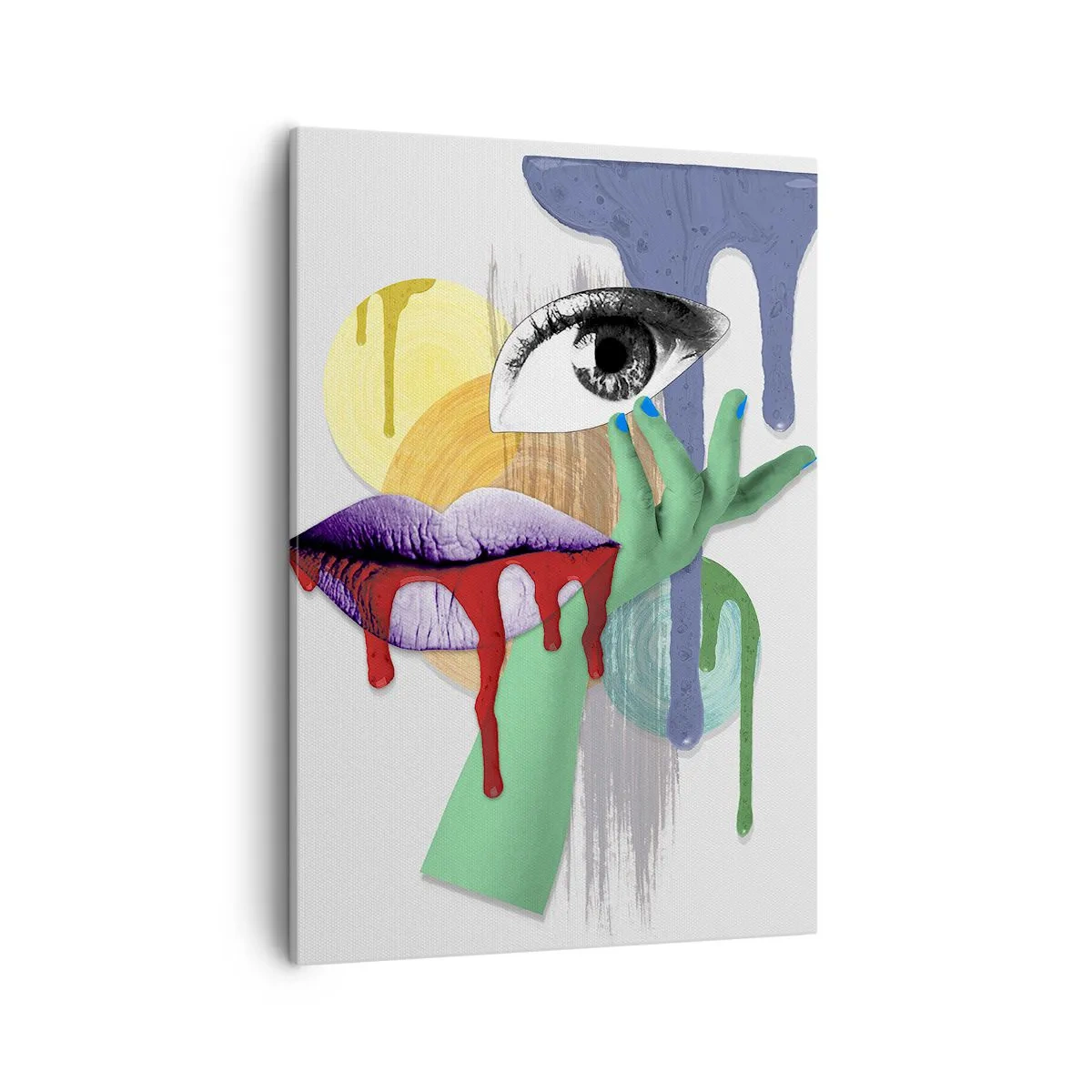Lærredstryk - Billede på lærred - Dekonstrueret portræt - 50x70 cm