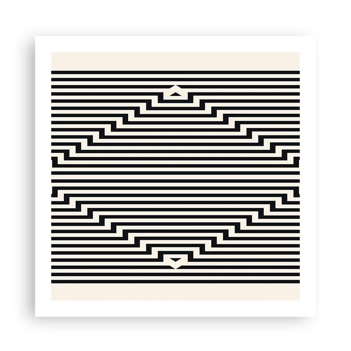 Plakat - Geometrisk illusion - 60x60 cm
