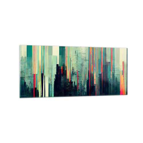Billede på glas - Futuristisk by - 120x50 cm