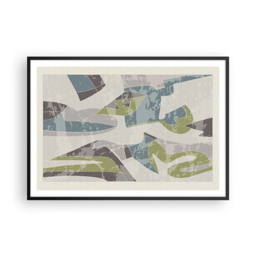 Plakat i sort ramme - Komposition bag glas - 100x70 cm