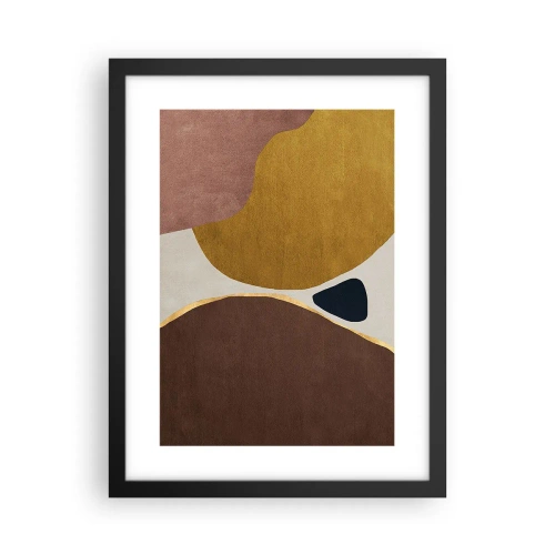 Plakat i sort ramme - Abstraktion - et sted i rummet - 30x40 cm