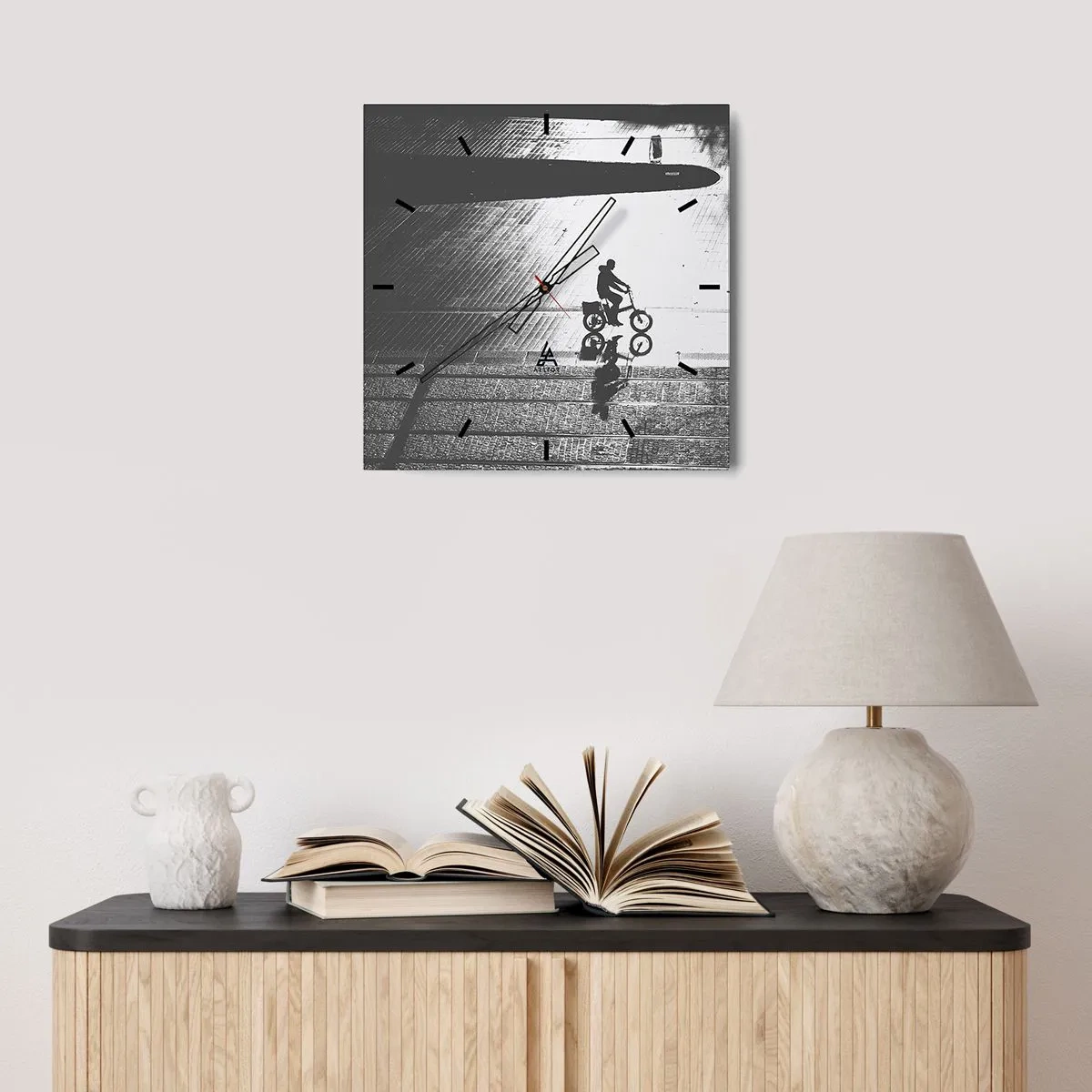 Vægur, Uret - Fremad, gennem byen - 30x30 cm