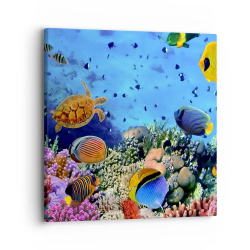 Lærredstryk - Billede på lærred - Og hvad ved vi om livet... - 30x30 cm