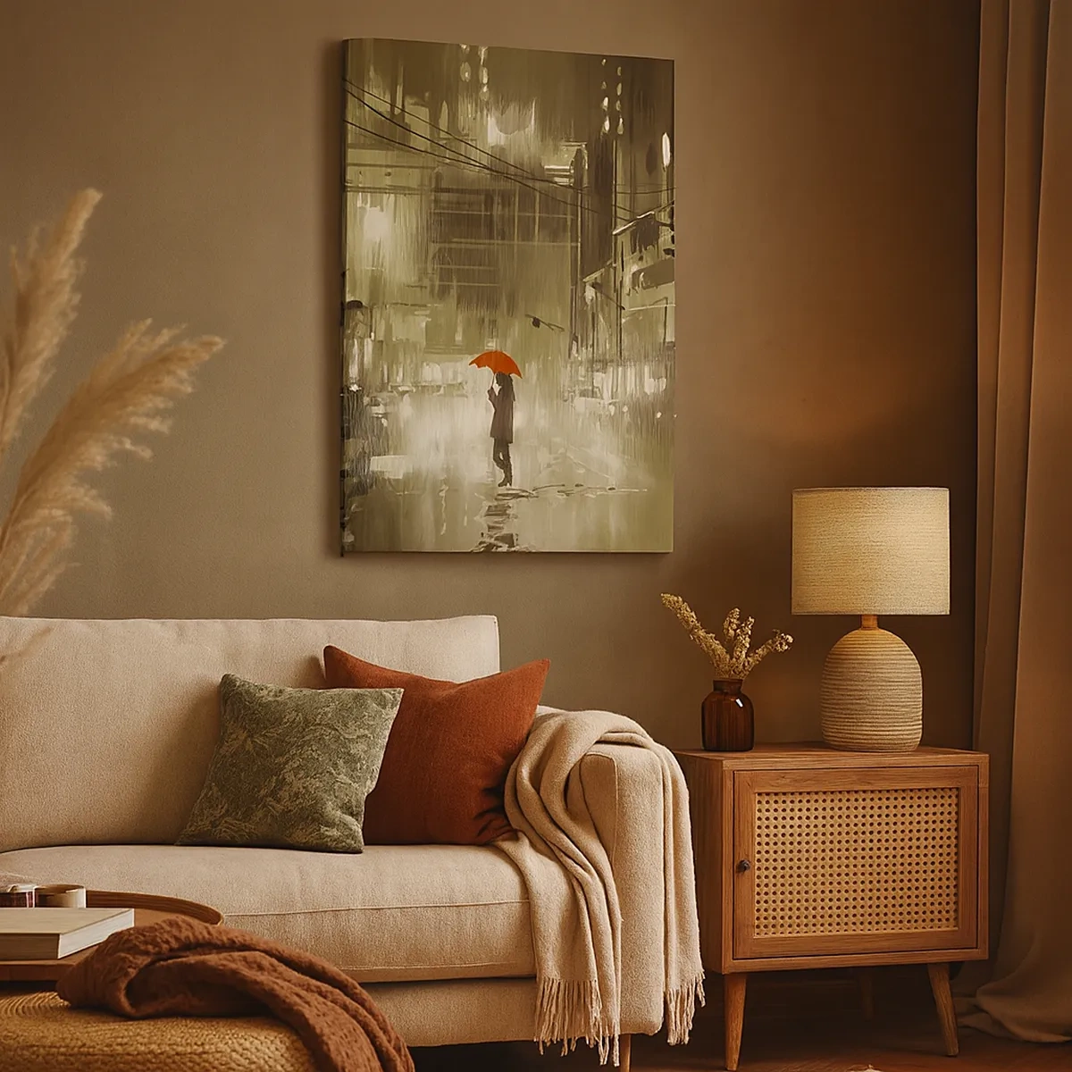 Lærredstryk - Billede på lærred - Alene, men ikke ensom - 50x70 cm