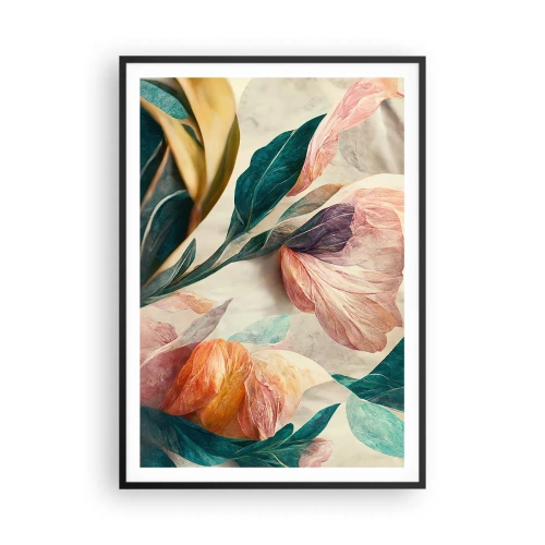 Plakat i sort ramme - Blomster på de sydlige øer - 70x100 cm