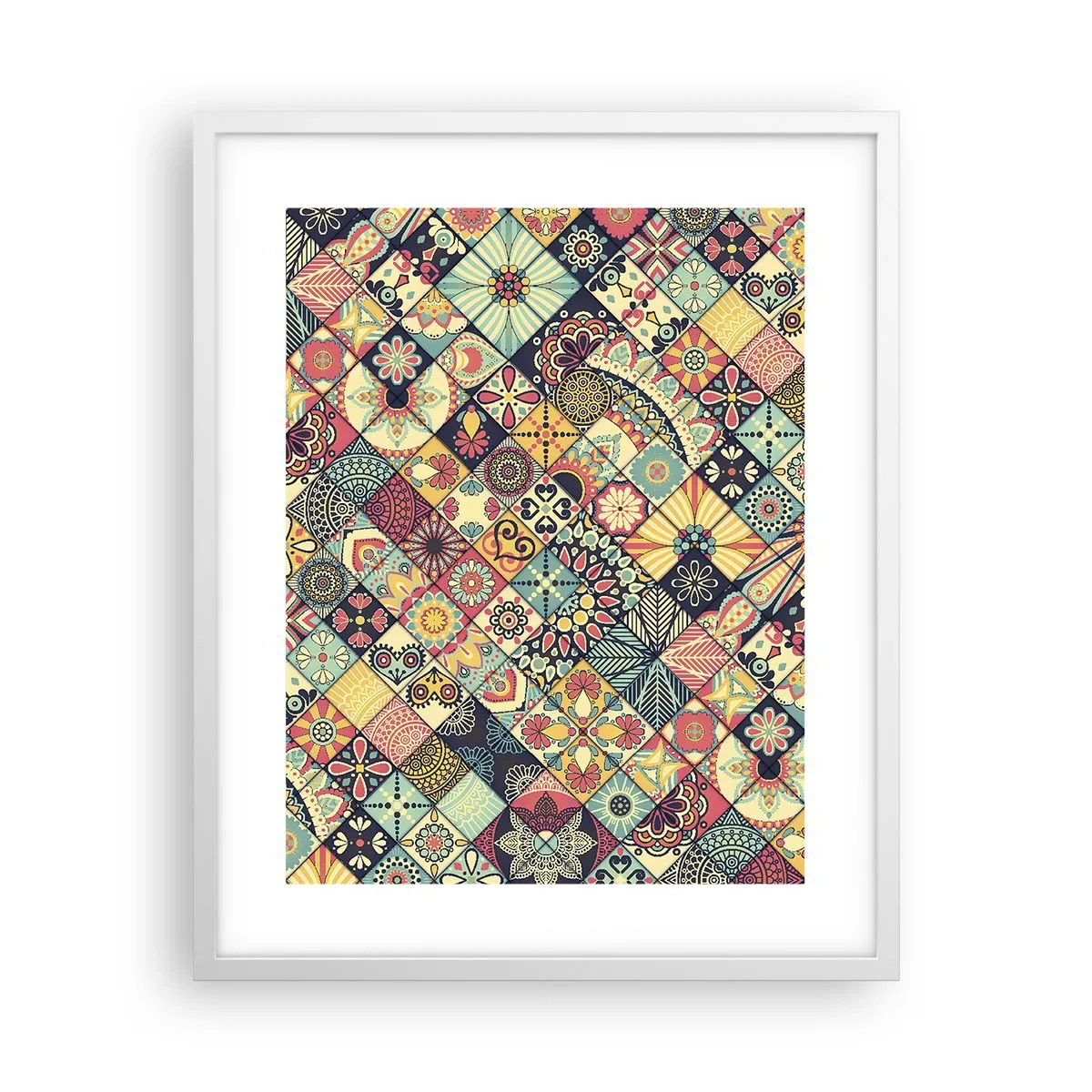 Plakat i hvid ramme - Marokkansk stemning - 40x50 cm