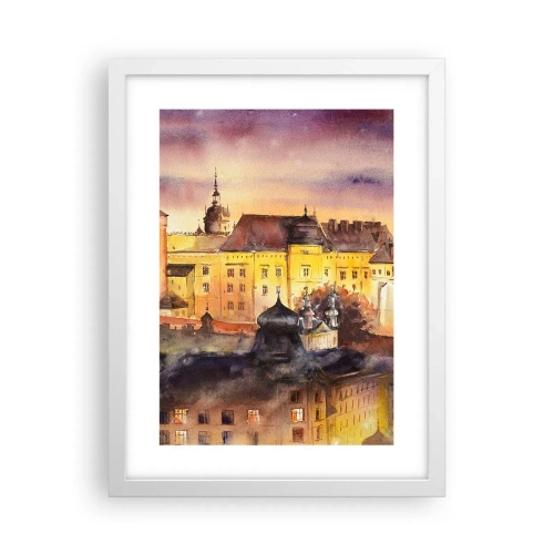 Plakat i hvid ramme - En historie og en fortælling - 30x40 cm