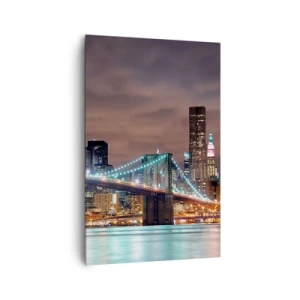 Lærredstryk - Billede på lærred - Lys i den store by - 80x120 cm