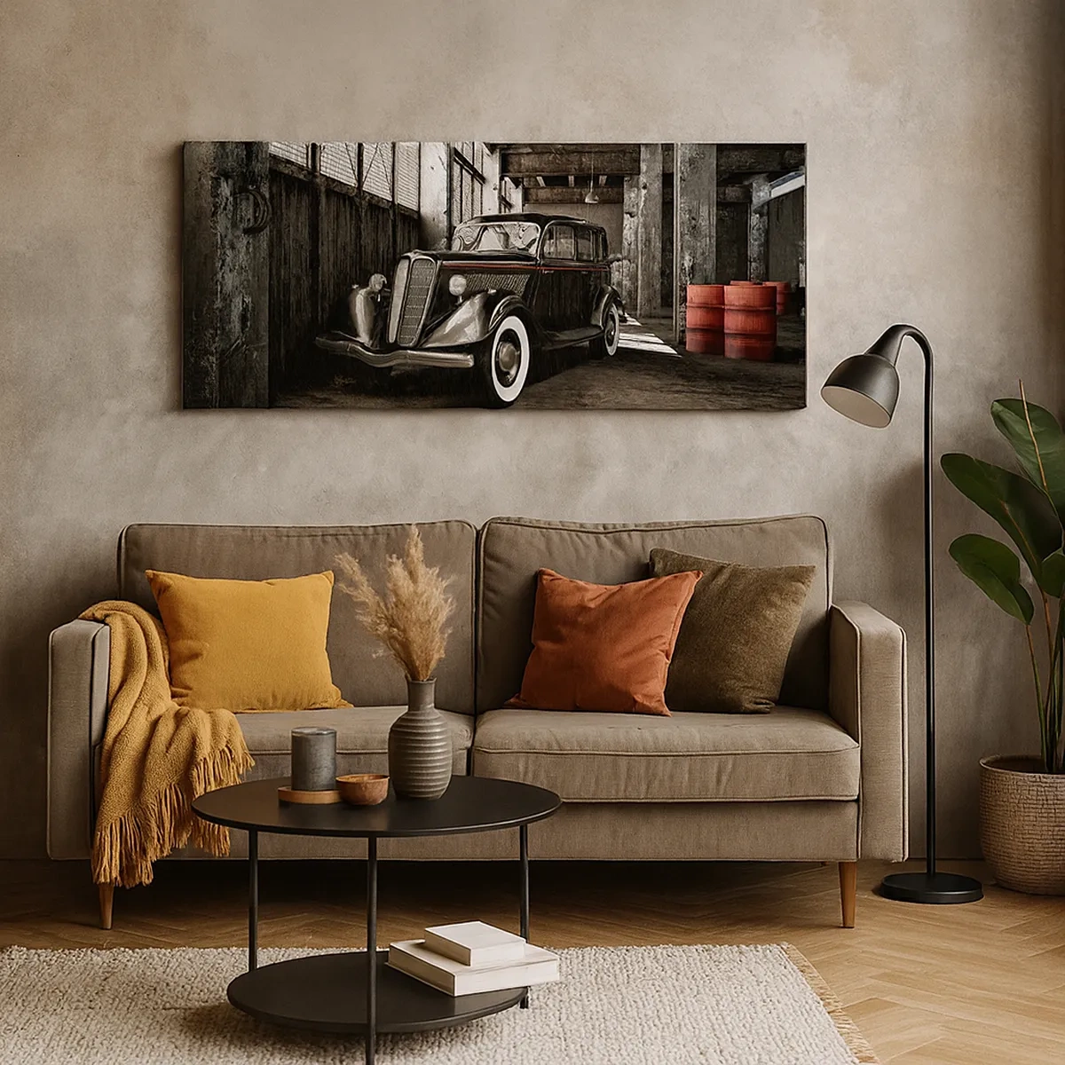 Lærredstryk - Billede på lærred - 1930'ernes vedvarende elegance. - 30x30 cm