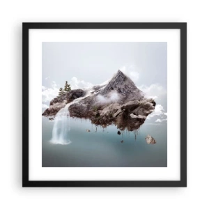 Plakat i sort ramme - Set gennem en surrealists øjne - 40x40 cm