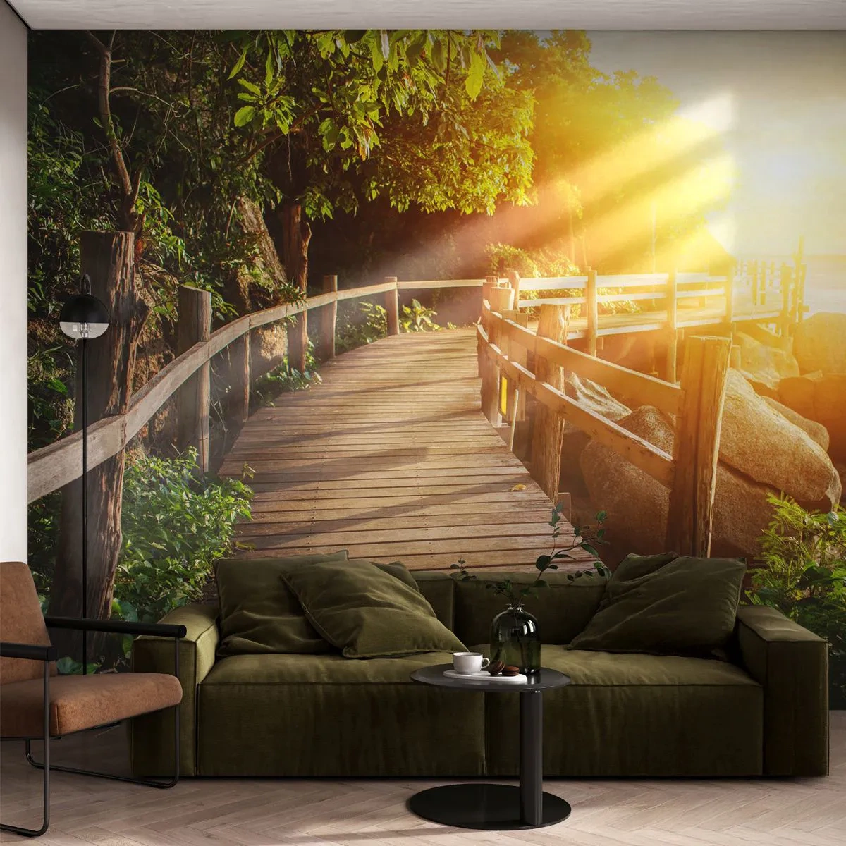 Fototapet Standard Eco - Endnu et sving, endnu et under - Landskab, Strandpromenaden, Hav - 150x105 cm