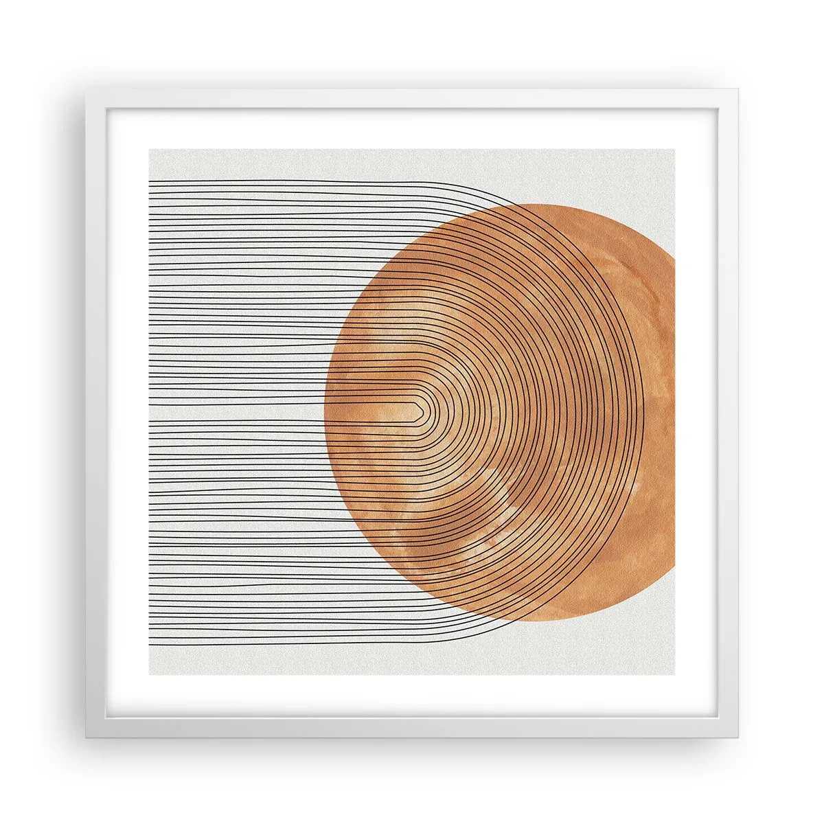 Plakat i hvid ramme - En solrig komposition - 50x50 cm