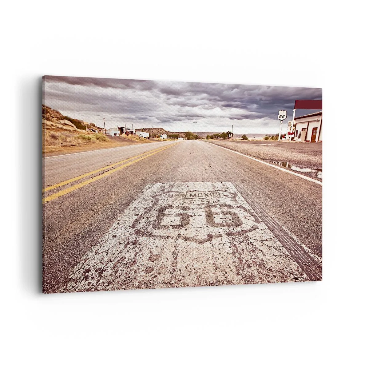 Lærredstryk - Billede på lærred - Mother Road - amerikansk legende - 100x70 cm
