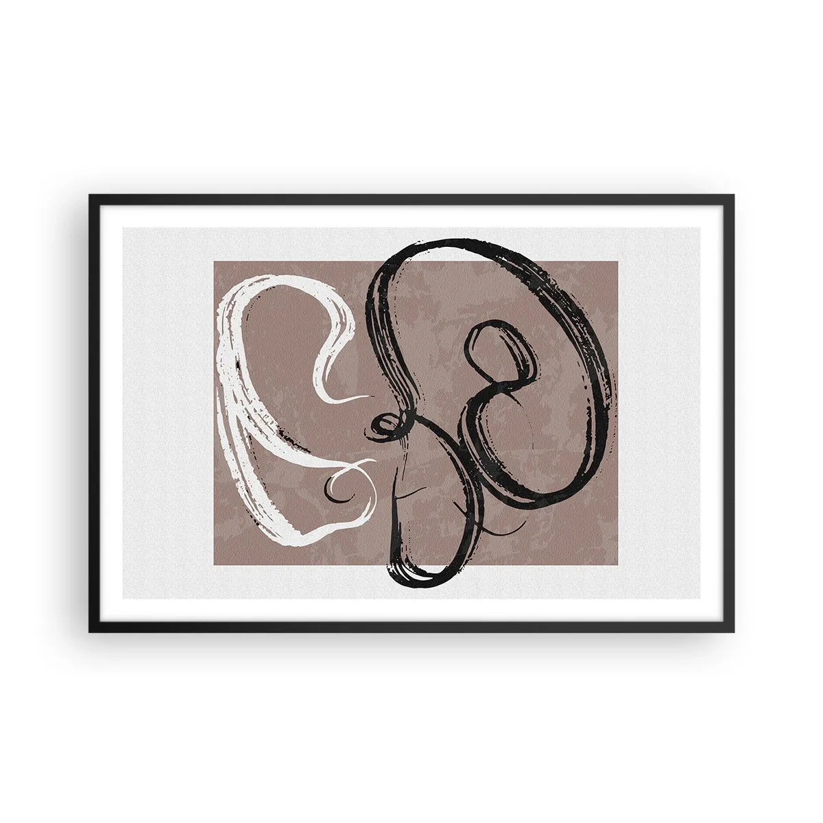 Plakat i sort ramme - Komposition - en søgen efter fuldstændighed - 91x61 cm